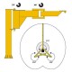 Potence sur colonne à rotation 180° + 300° PFA avec flèche articulée - Capacité 0,125 t et 0,25 t