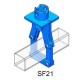 Suspension LP à douille SF21 CARRE=100x100 ou 120x120 d=XX-YY CMU=2T non piv.