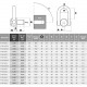 Tableau anneau de levage SS.DSS