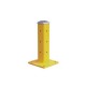 WF809 - Poteau de protection central en tube carré 100x100 mm, Hauteur 480 mm, Platine de 200x200 mm, Poids 16,5 kg