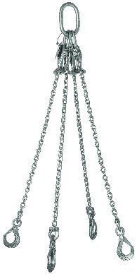 Élingue chaîne inox 4 brins avec raccourcisseur, photo du fabricant