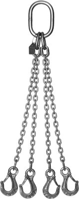 Élingue chaîne inox 4 brins soudée, photo du fabricant
