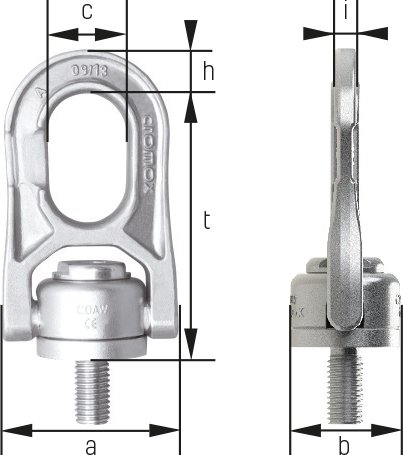 Anneau à double articulation (plan du fabricant).