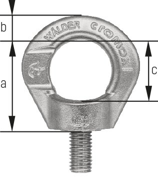 Anneau à visser articulé (plan du fabricant).